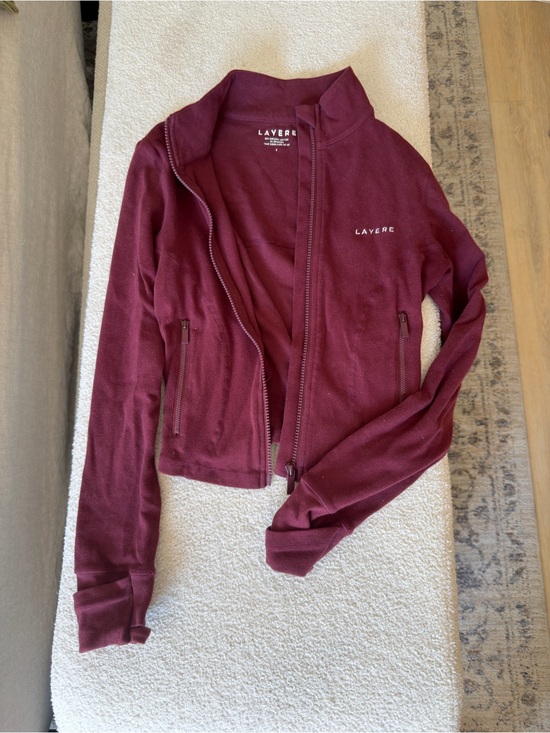 Layere Jackets & Blazers - Layere Women's Burgundy ORGANIC COTTON JACKET